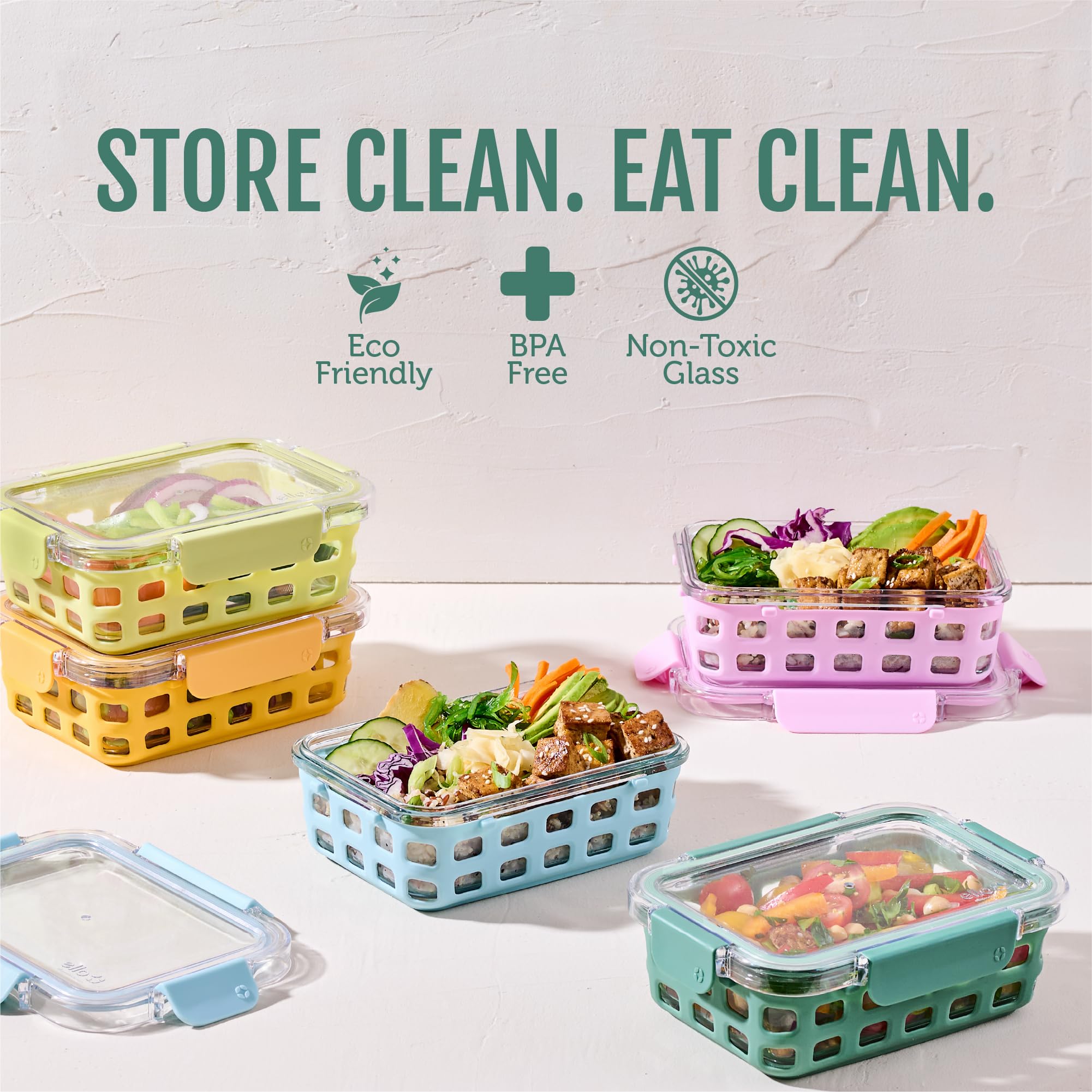 Ello Duraglass Tritan lid closeup highlighting clear view and airtight seal