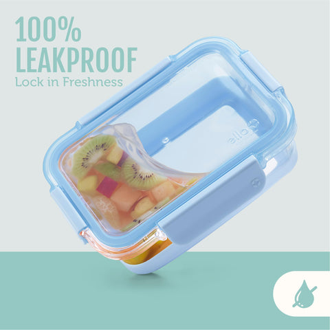 Ello Duraglass stacked containers demonstrating compact storage and space-saving benefit