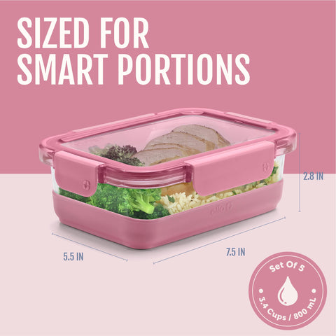 Ello containers packed in a lunchbox showing leak prevention and portability