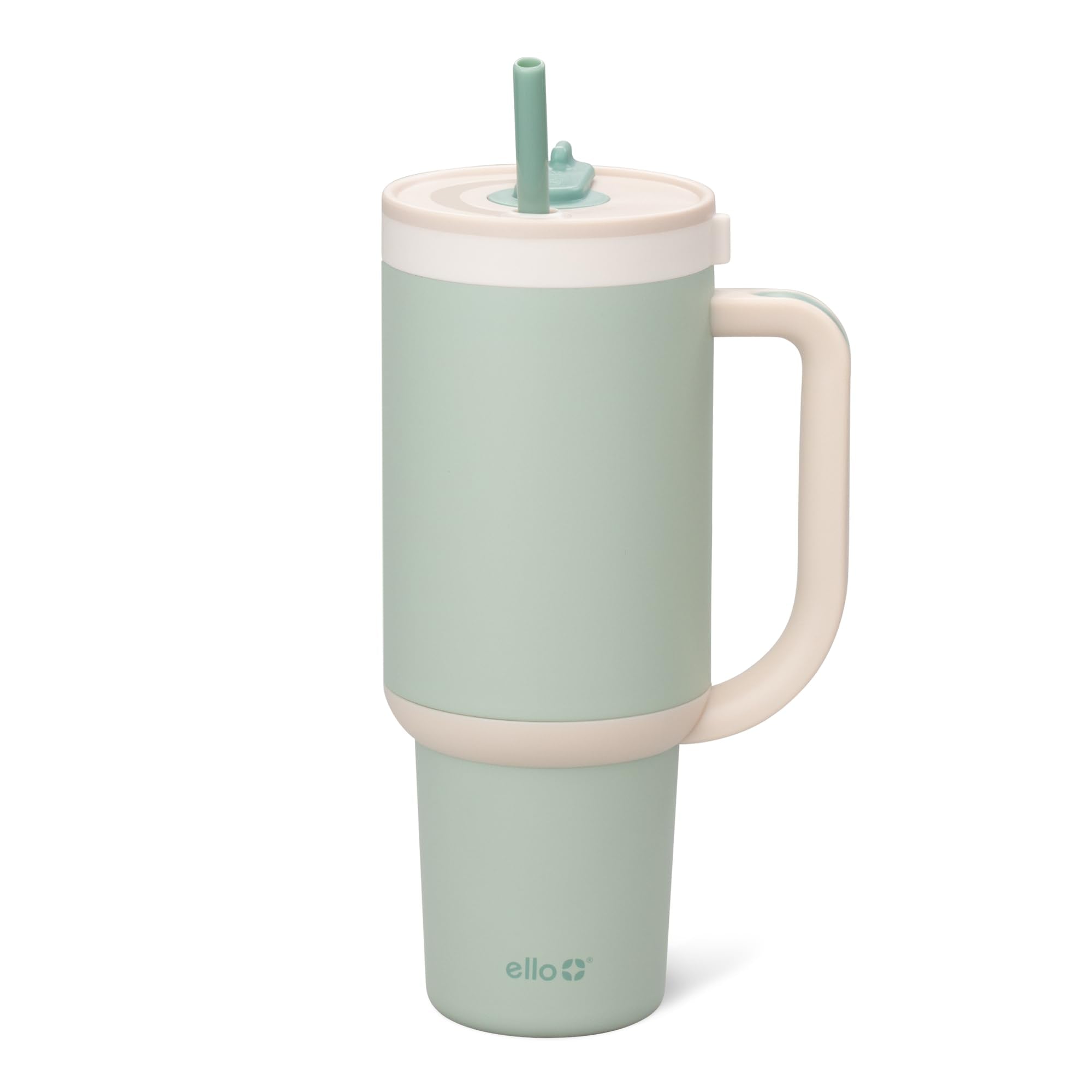 Ello Oasis front view showing pistachio finish and sleek shape for stylish hydration
