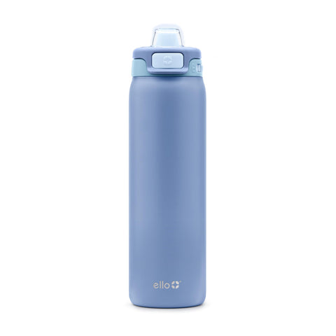 Ello bottle front view in Raincloud showing compact, durable design