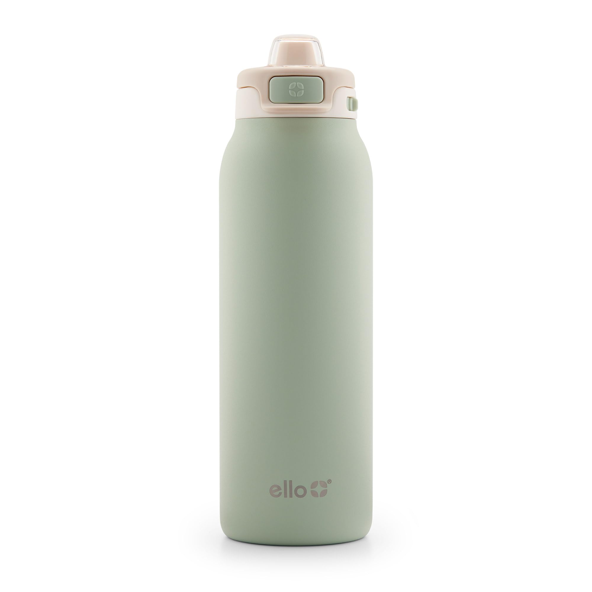Ello front view showing pistachio bottle and ergonomic shape for everyday use