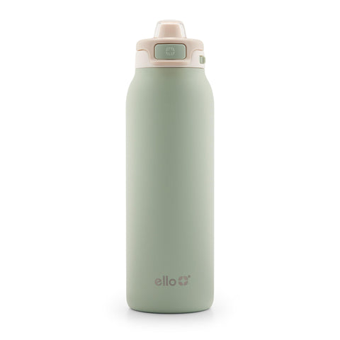 Ello front view showing pistachio bottle and ergonomic shape for everyday use