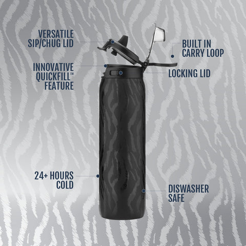 Ello Pop & Fill locking mechanism close-up ensuring leak-proof transport
