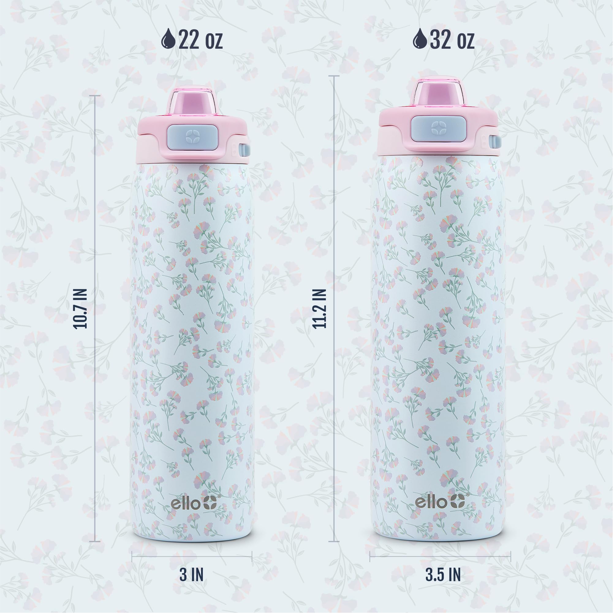 Ello Pop & Fill held in hand to show 22oz scale and portable convenience benefit