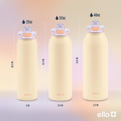 Ello stainless steel texture showing durable double-wall insulation benefit