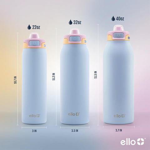 Ello Pop & Fill carry loop and side profile for easy attachment and travel convenience