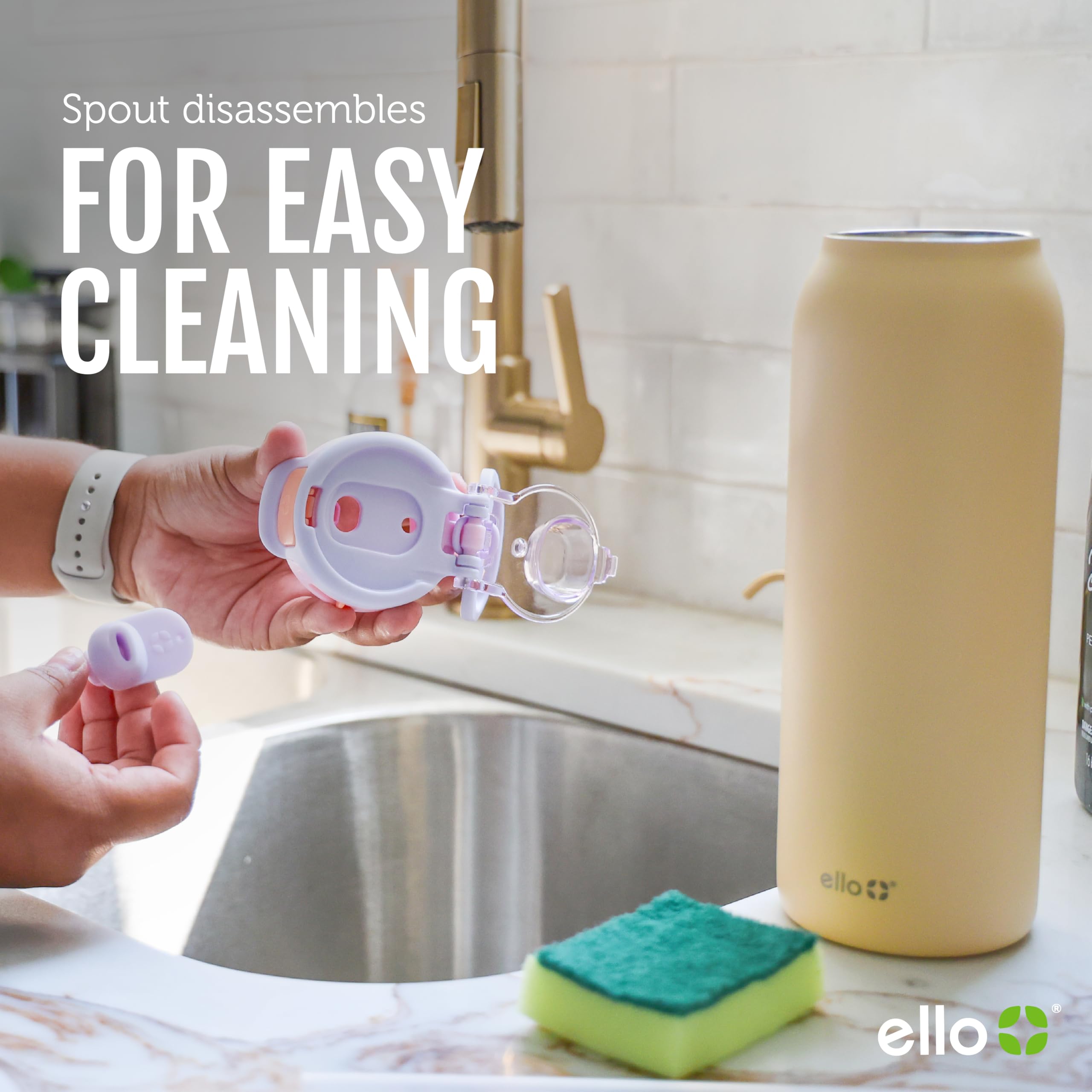 Ello parts in dishwasher showing easy cleaning and hygiene benefit