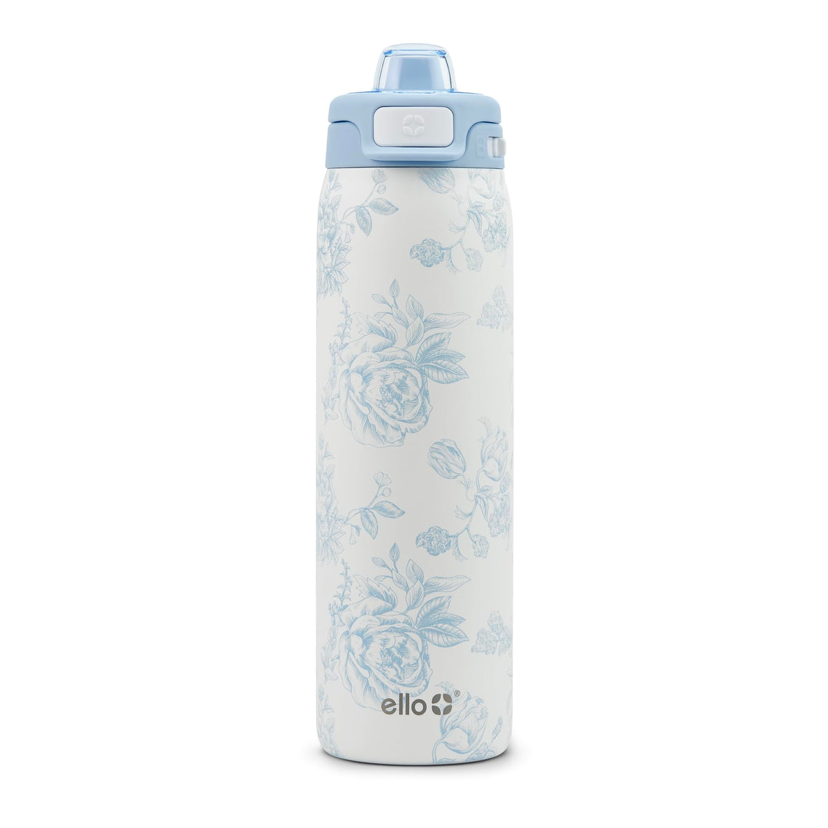 Ello front view in Porcelain Rose showing sleek insulated body and carry loop