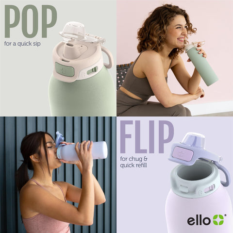 Ello internal straw detail showing easy sipping and spill control