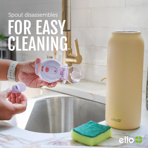 Ello Pop & Fill top rack dishwasher view showing easy cleaning benefit