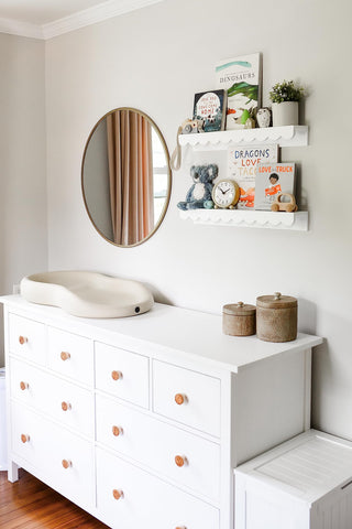 Elmwood Road lifestyle nursery scene creating a cozy reading nook