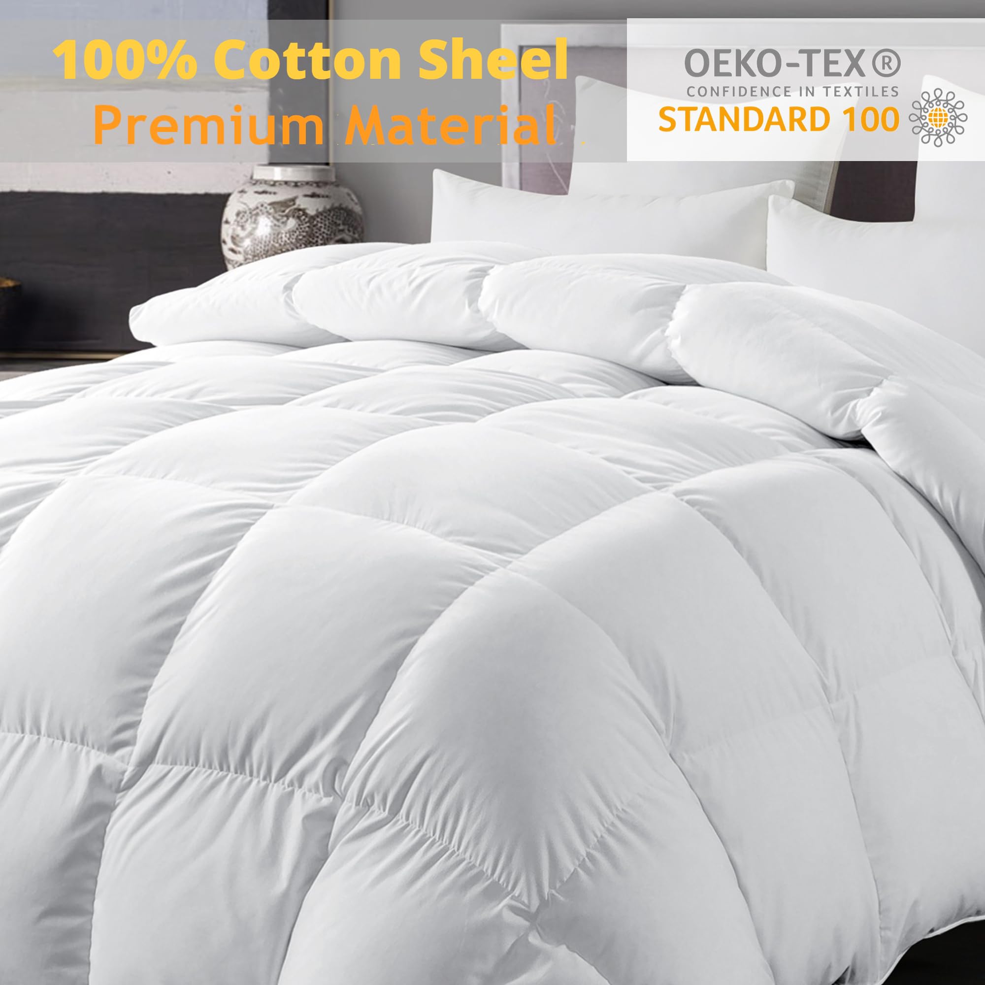 ELNIDO QUEEN reinforced corner tab close-up secures comforter inside duvet cover