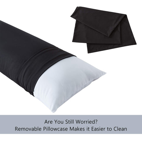 ELNIDO QUEEN body pillow in bed providing side-sleep support and alignment
