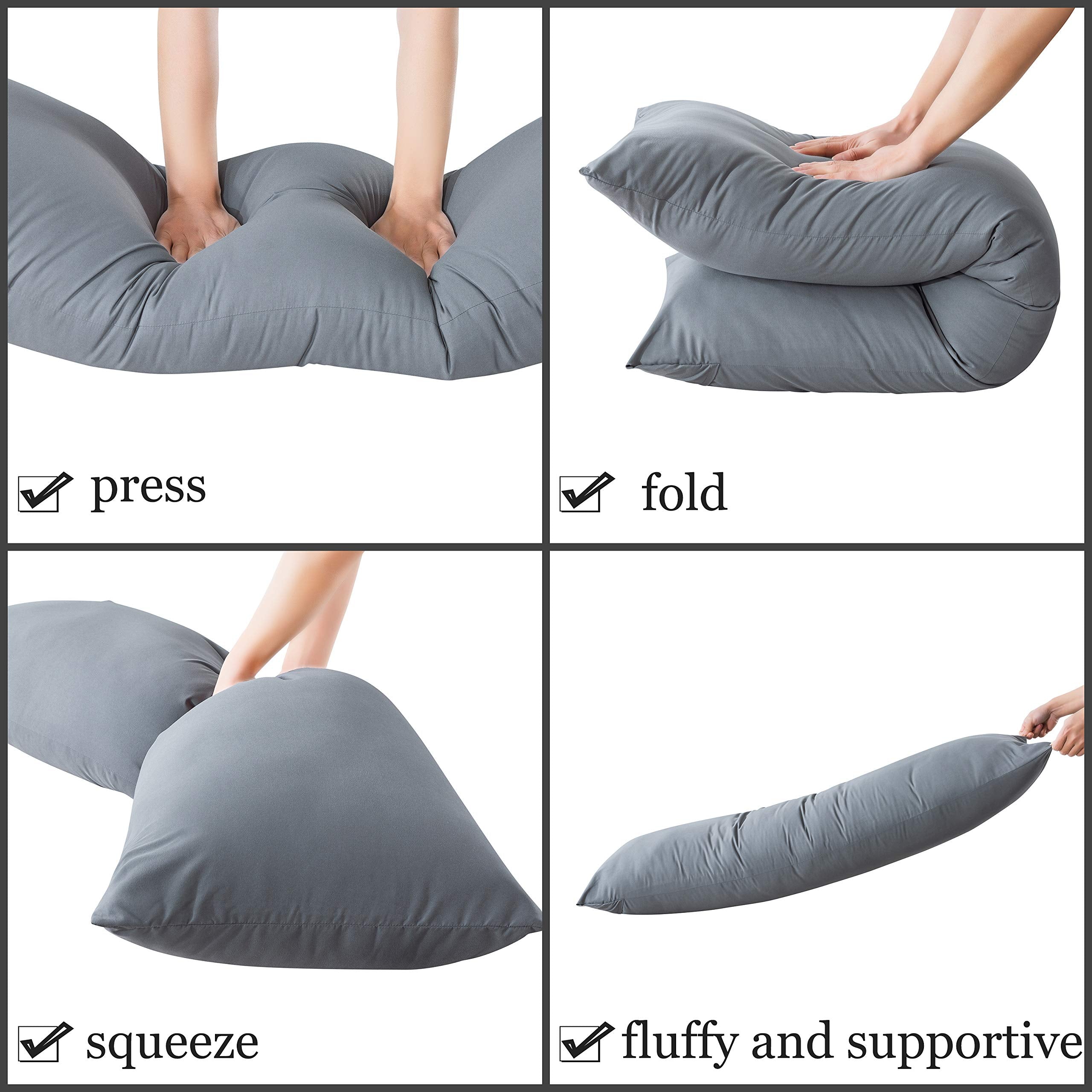ELNIDO QUEEN pillow being unboxed and fluffed to restore loft