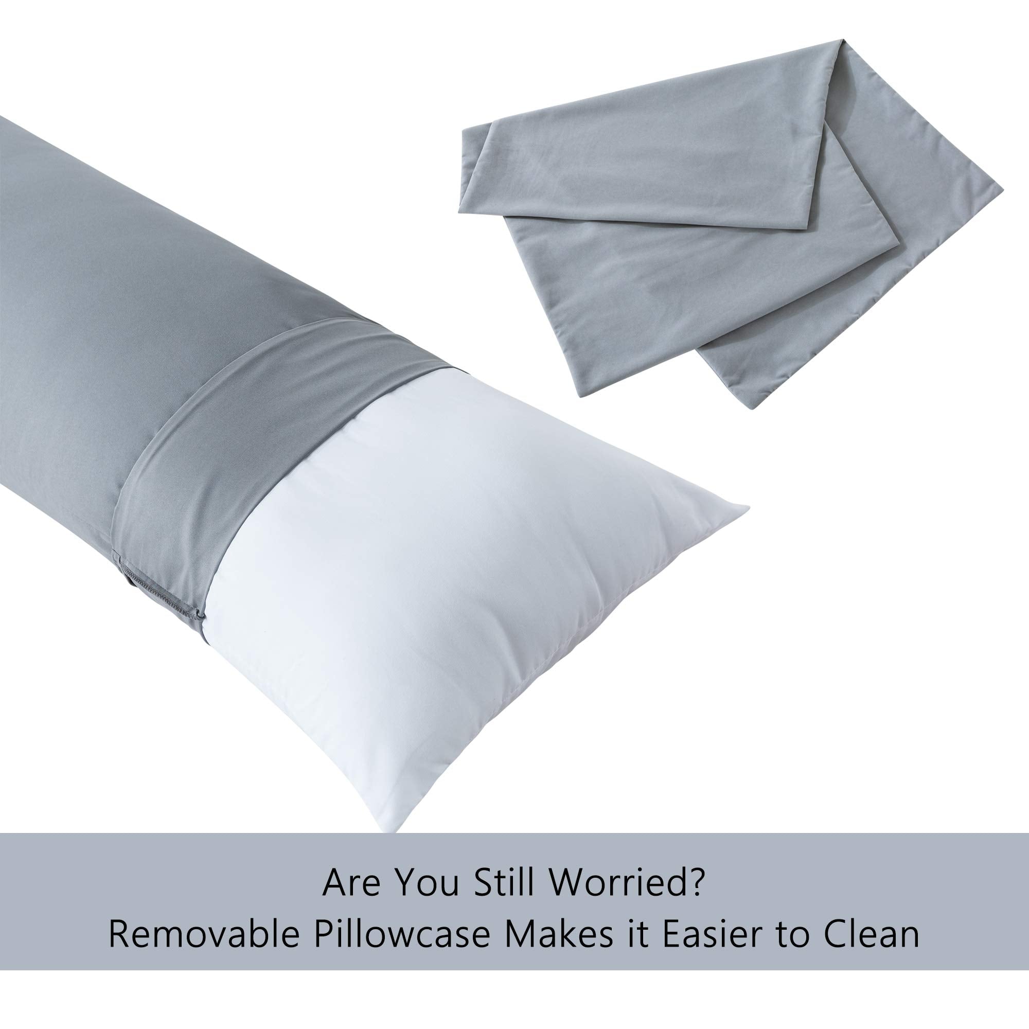 ELNIDO QUEEN body pillow styled on a bed for sleeping and lounging support