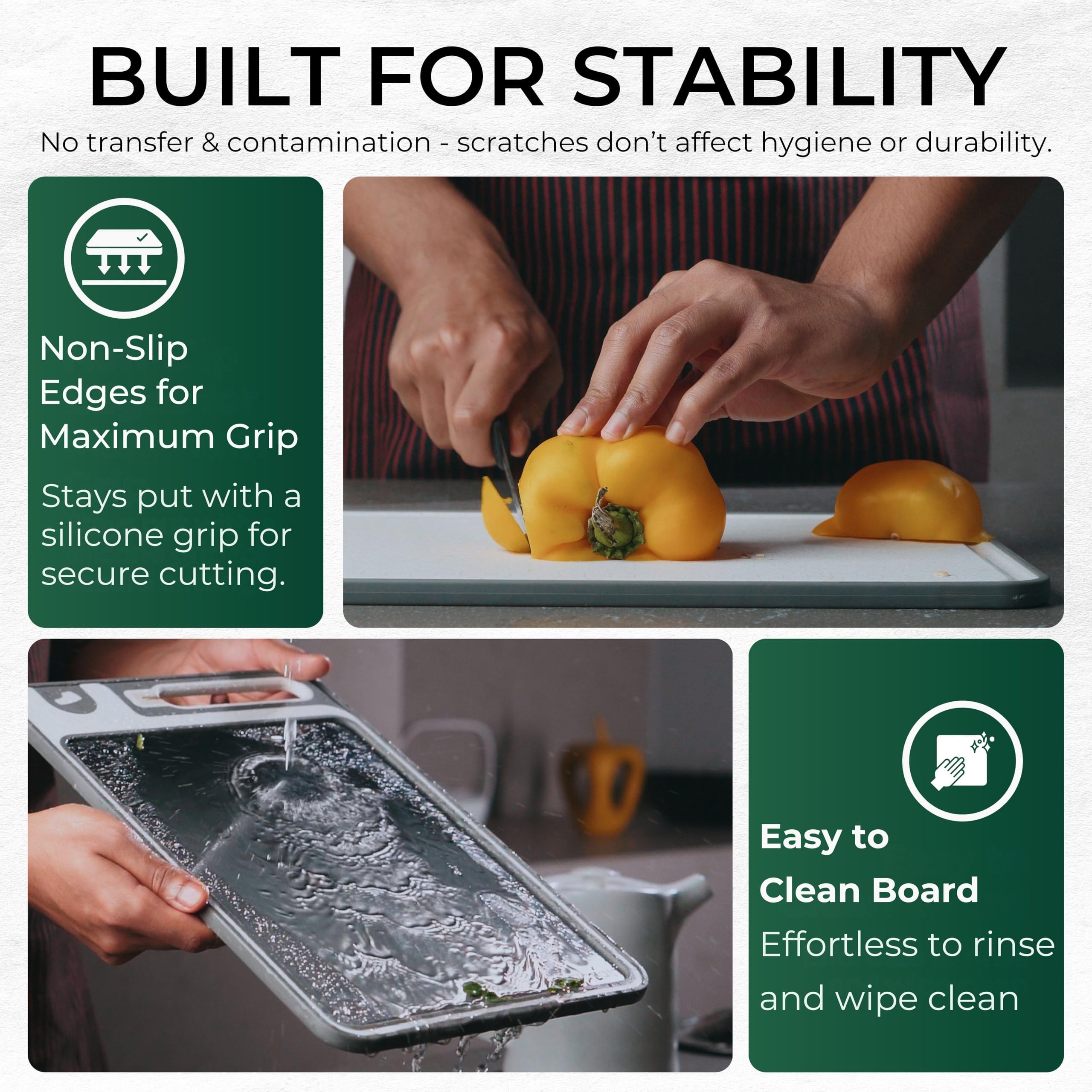 Elovain bench scraper and finger guard for safer, neater prep
