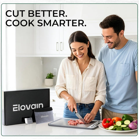 Elovain lifestyle kitchen setup highlighting tidy, hygienic workspace