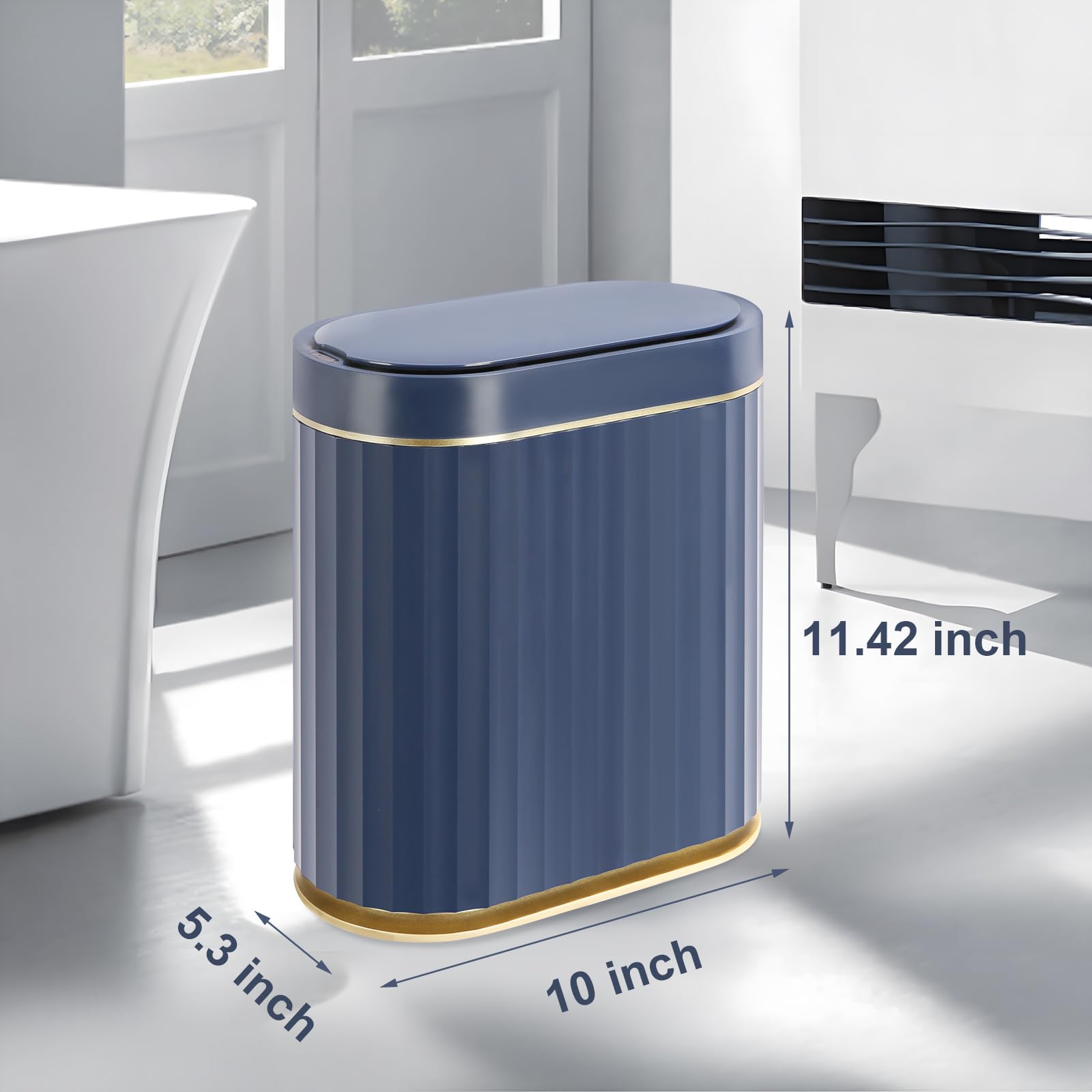 ELPHECO open lid captured during motion-sensor activation for hands-free use