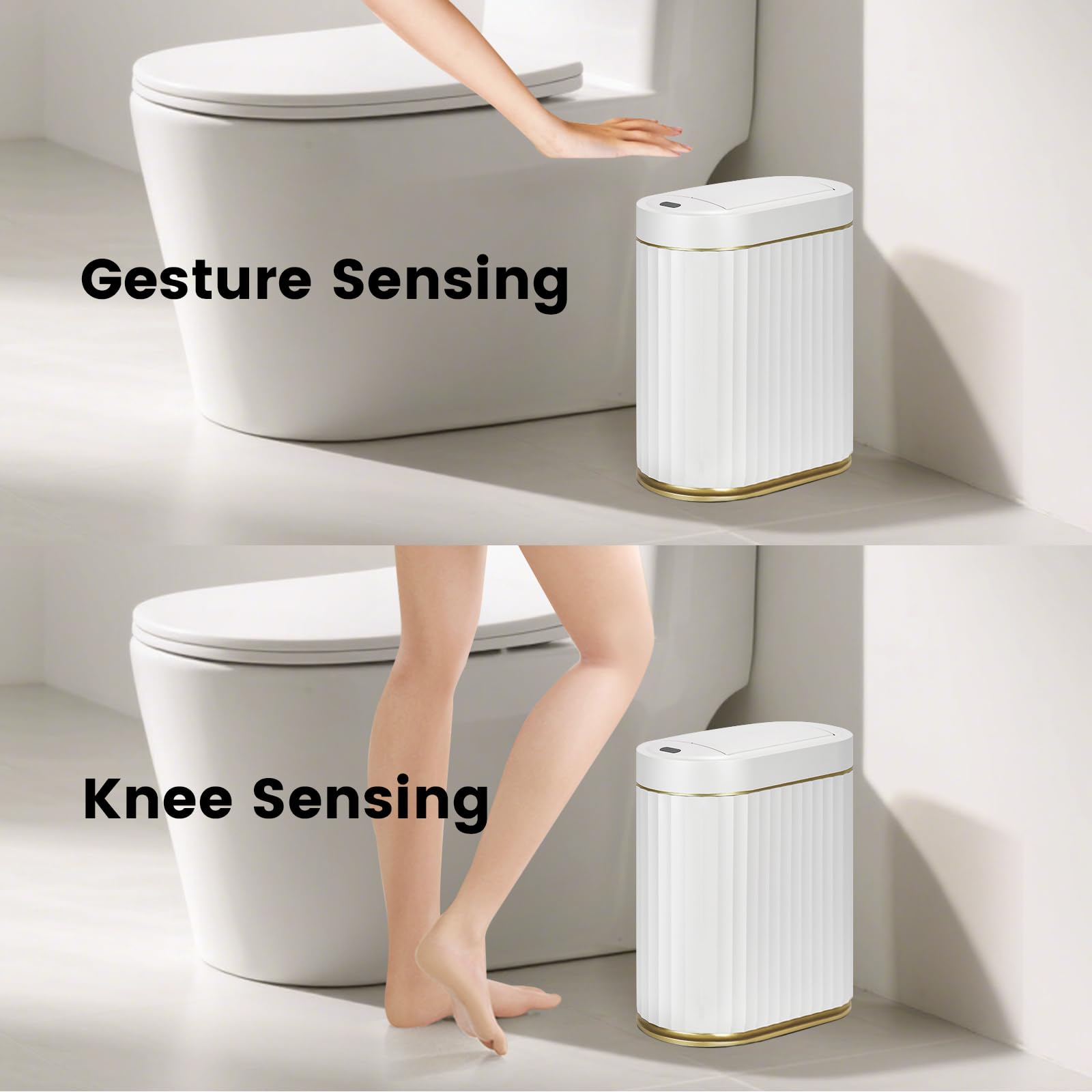 ELPHECO motion sensor closeup illustrating touch-free activation for sanitary use