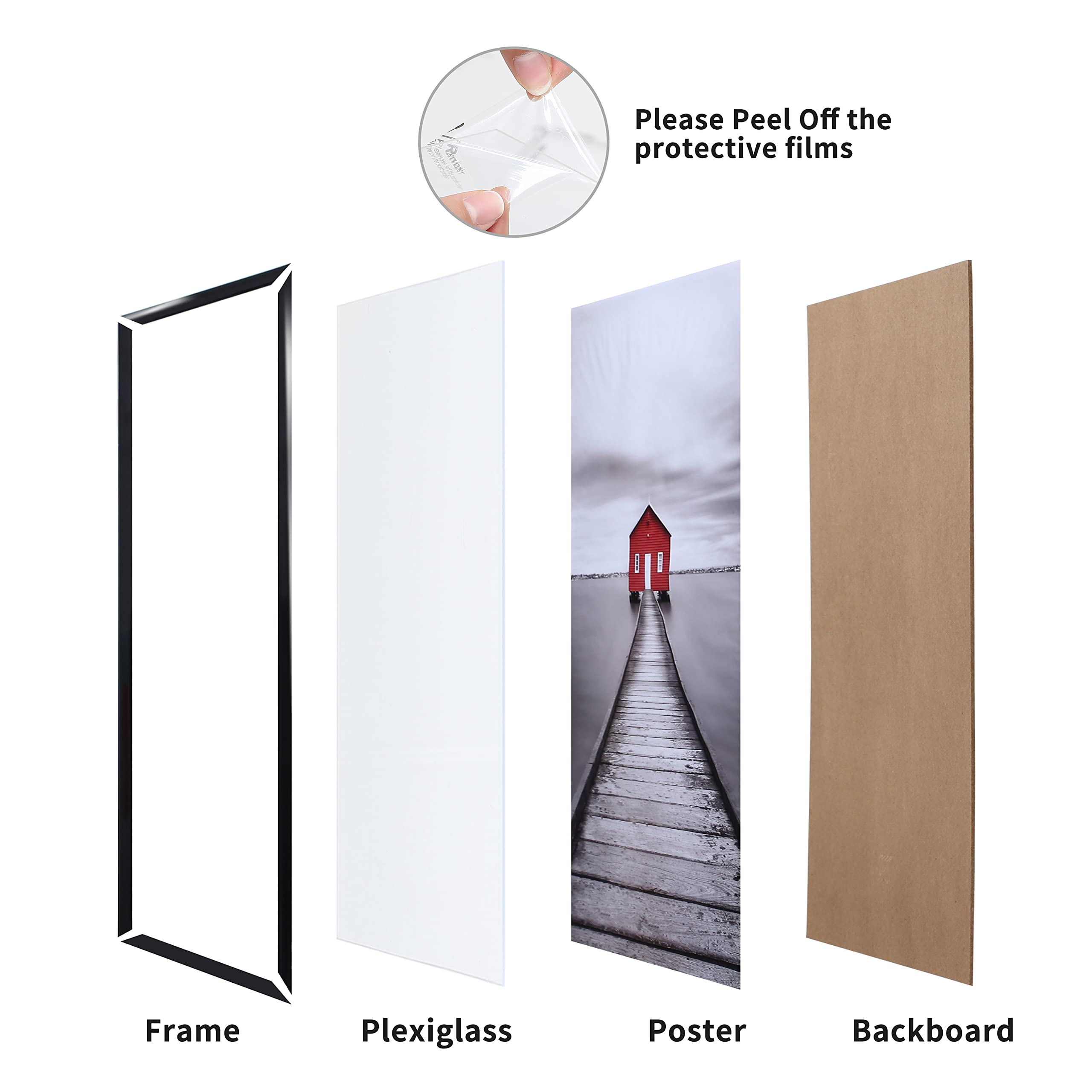 ELSKER&HOME frame beside a book showing size and scale for placement benefit