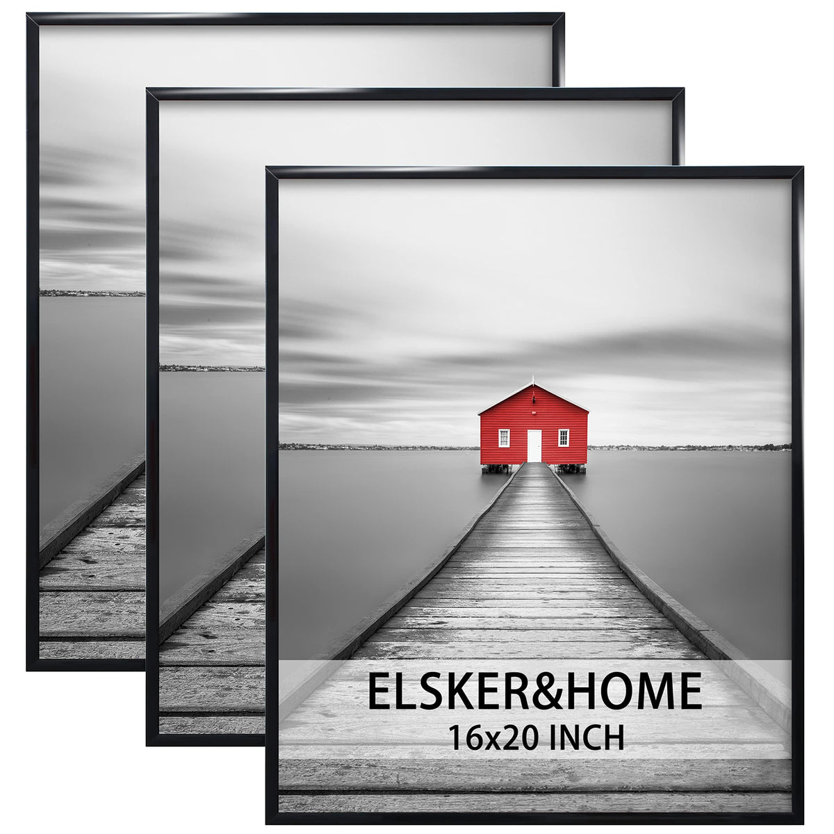 ELSKER&HOME front view of 16x20 frame showing clean black profile and modern look