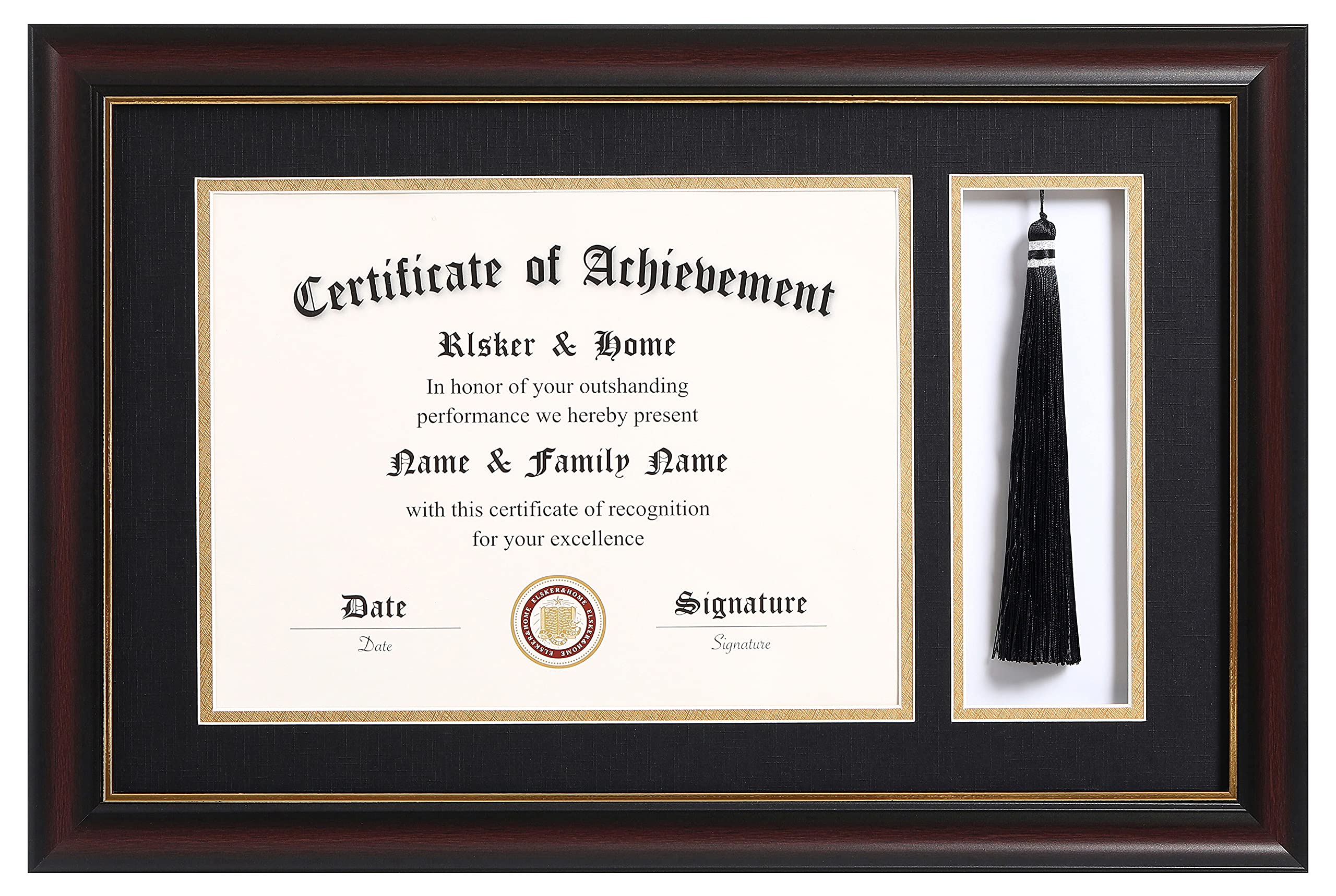 ELSKER&HOME front view showing diploma and neat presentation benefit