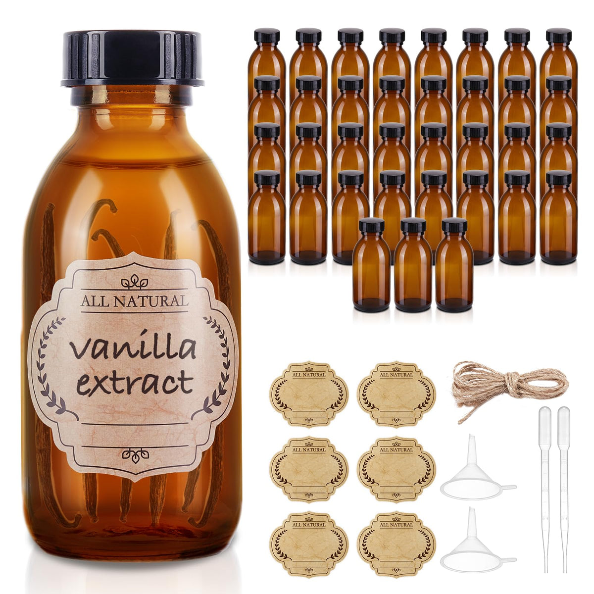 Elumeiro front packaging showing 36 amber bottles and cohesive display benefit preservation