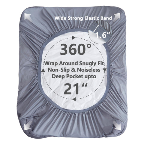 Elven Home deep pocket and wide elastic band securing fitted skirt