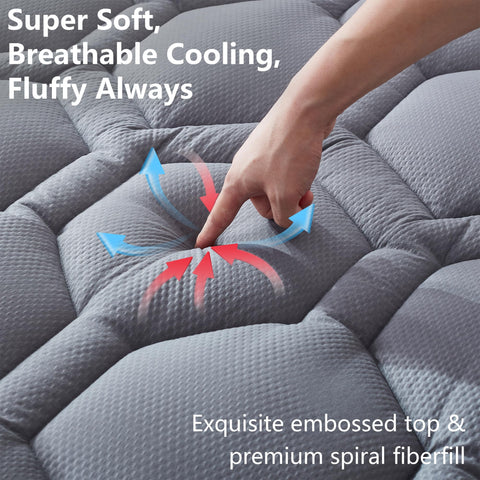 Elven Home mattress pad in dorm bed setting adding cushion and style