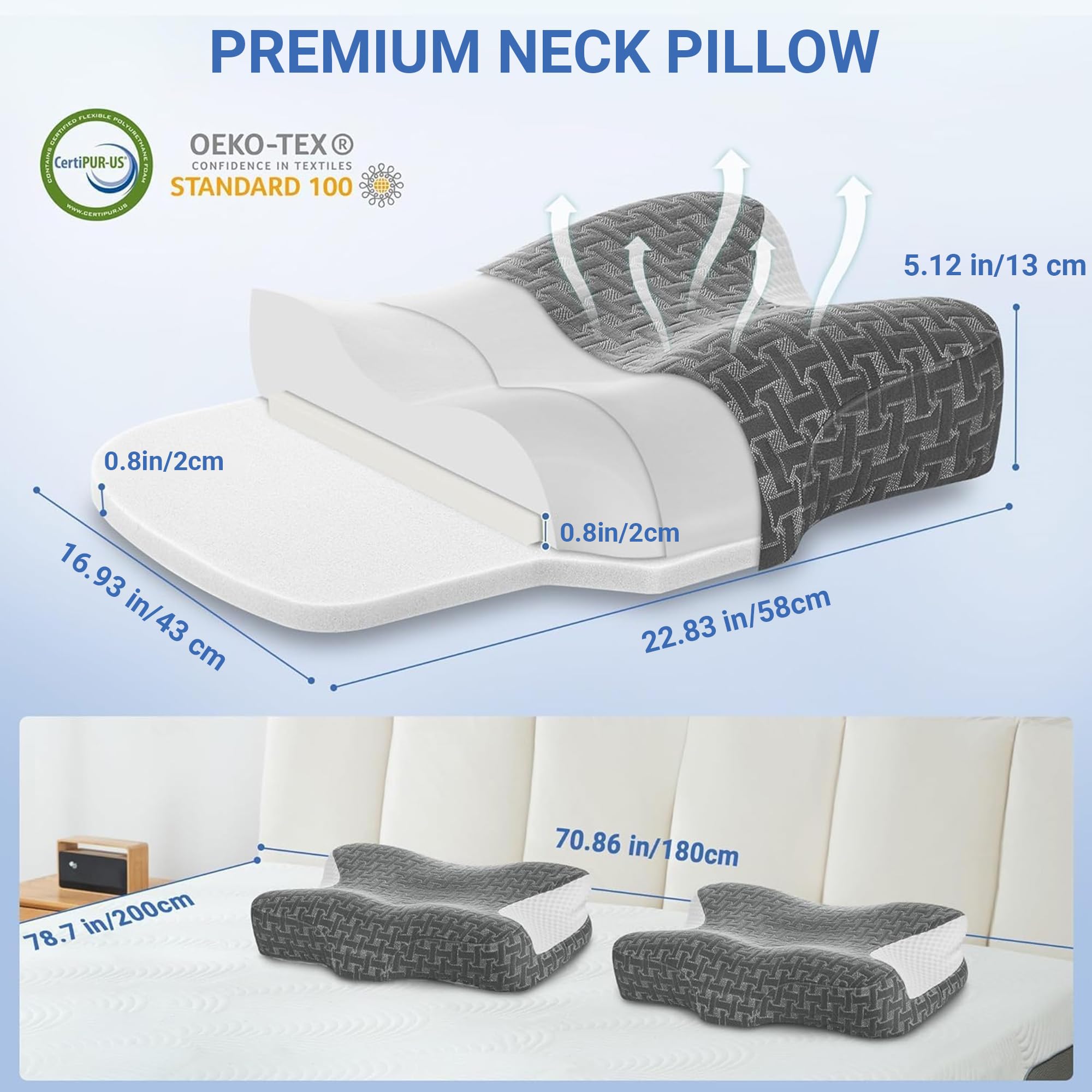 Elviros breathable cover zipper open for quick washing and cool sleep