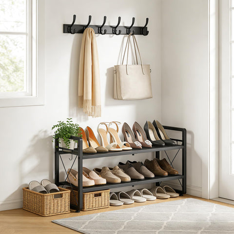 ELYKEN close-up of mesh shelf detail that supports heels without slipping