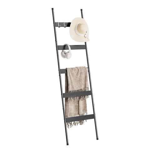 ELYKEN front view blanket ladder showing five tiers and elegant display benefit