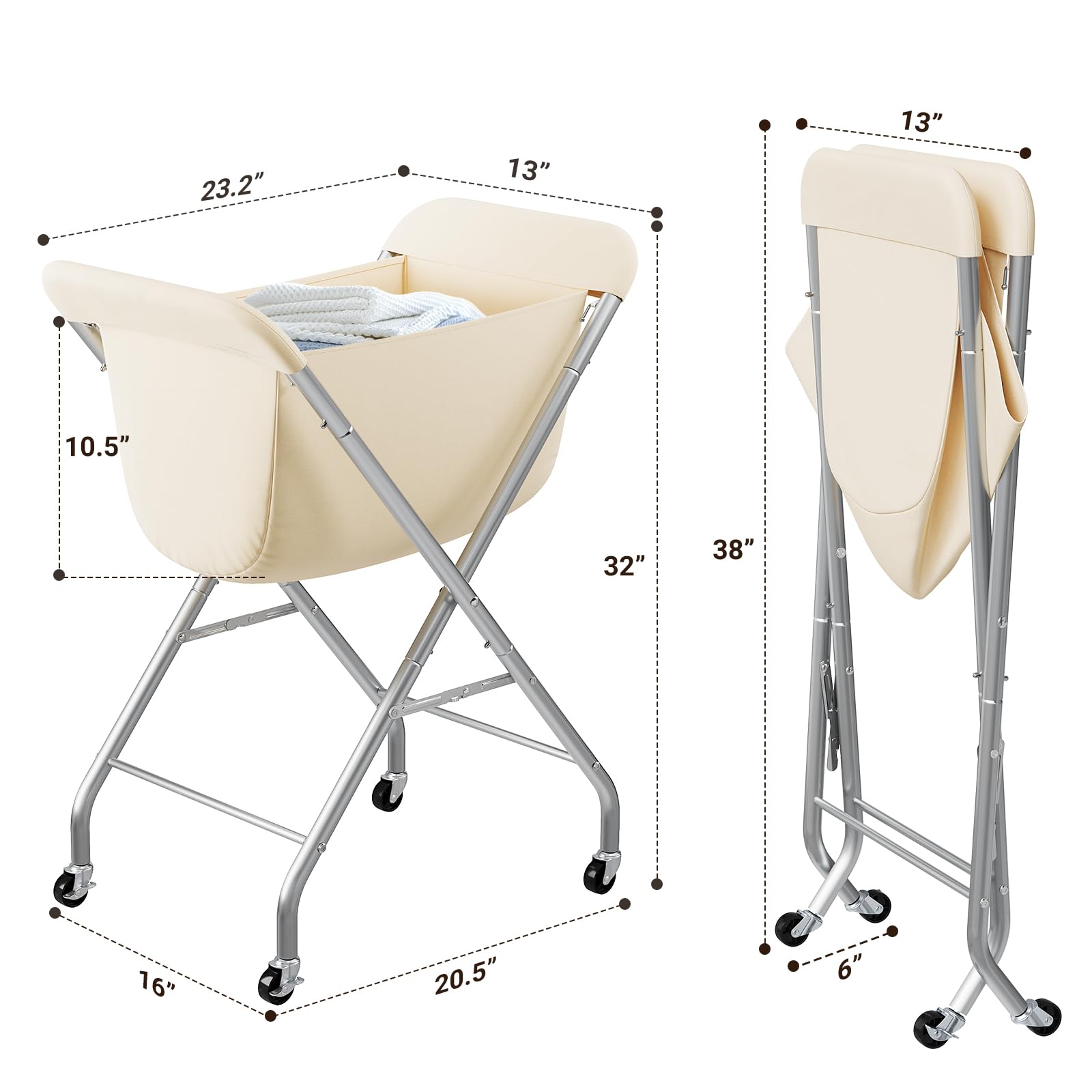 ELYKEN removable liner bag with side pocket for organizing small items