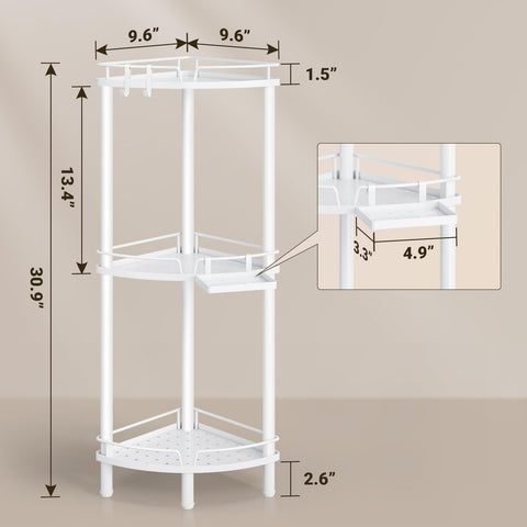 ELYKEN close-up of perforated shelf drainage for fast drying