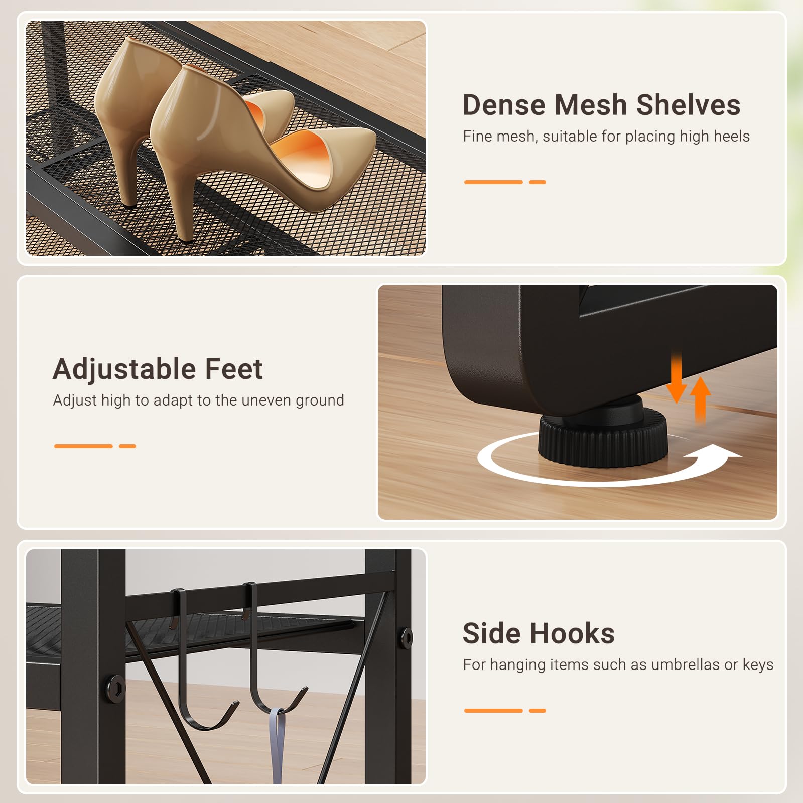 ELYKEN stacked multi-tier configuration maximizing vertical shoe storage