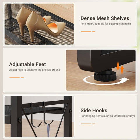 ELYKEN stacked multi-tier configuration maximizing vertical shoe storage