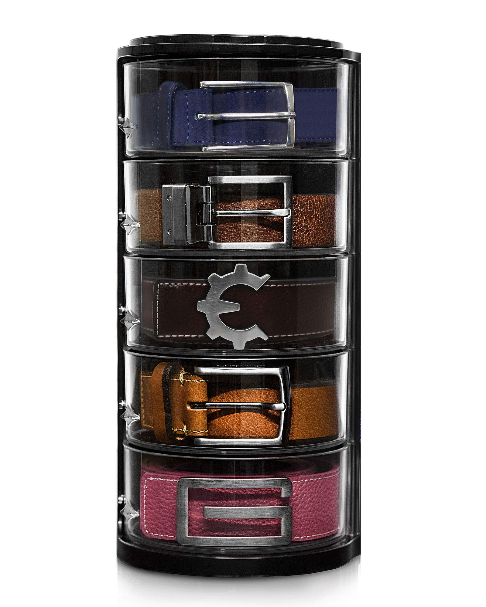 ELYPRO clear front view showing neat belt storage and quick visibility
