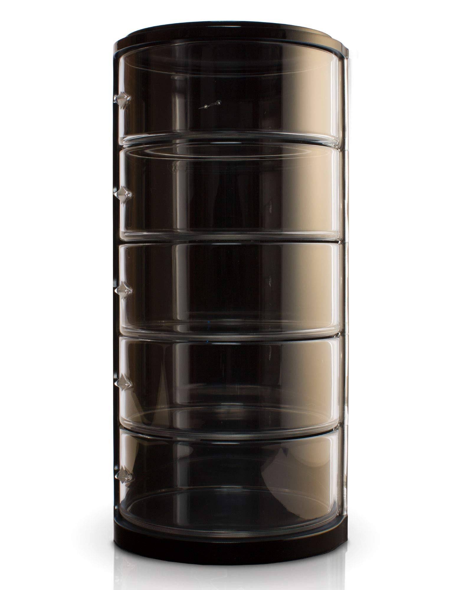 ELYPRO organizer holding rolled belts for easy selection and tidy display