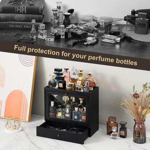 Emfogo top-down view reveals tier depth for tall and short bottles