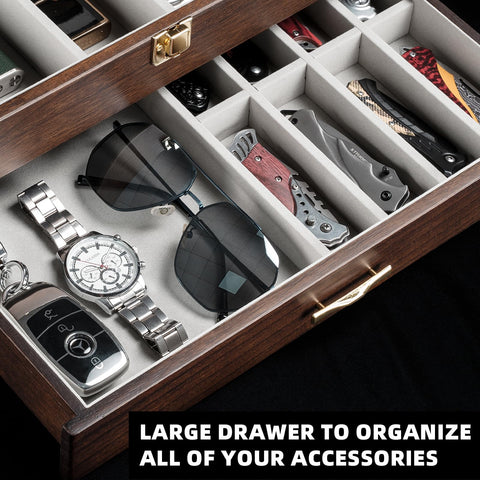 Emfogo lower compartment holding chargers and tools for versatile storage benefit