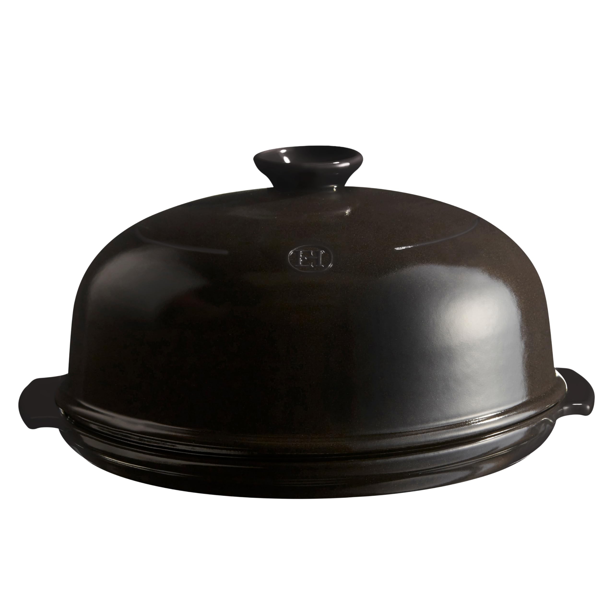 Emile Henry close-up of cloche lid curve highlighting steam-trapping benefit