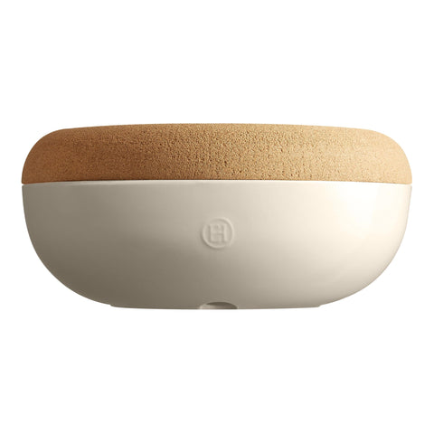 Emile Henry cork top close-up revealing texture and breathable benefit for fruit