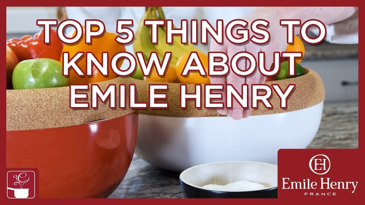 Emile Henry pie dish next to cutting board illustrating 9-inch scale and family portioning