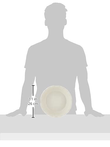 Emile Henry held in hand to show 9-inch scale and user-friendly serving size