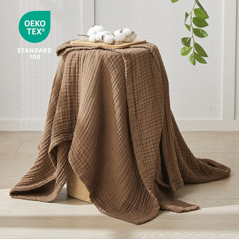 EMME close-up of muslin weave highlighting soft breathable cotton comfort