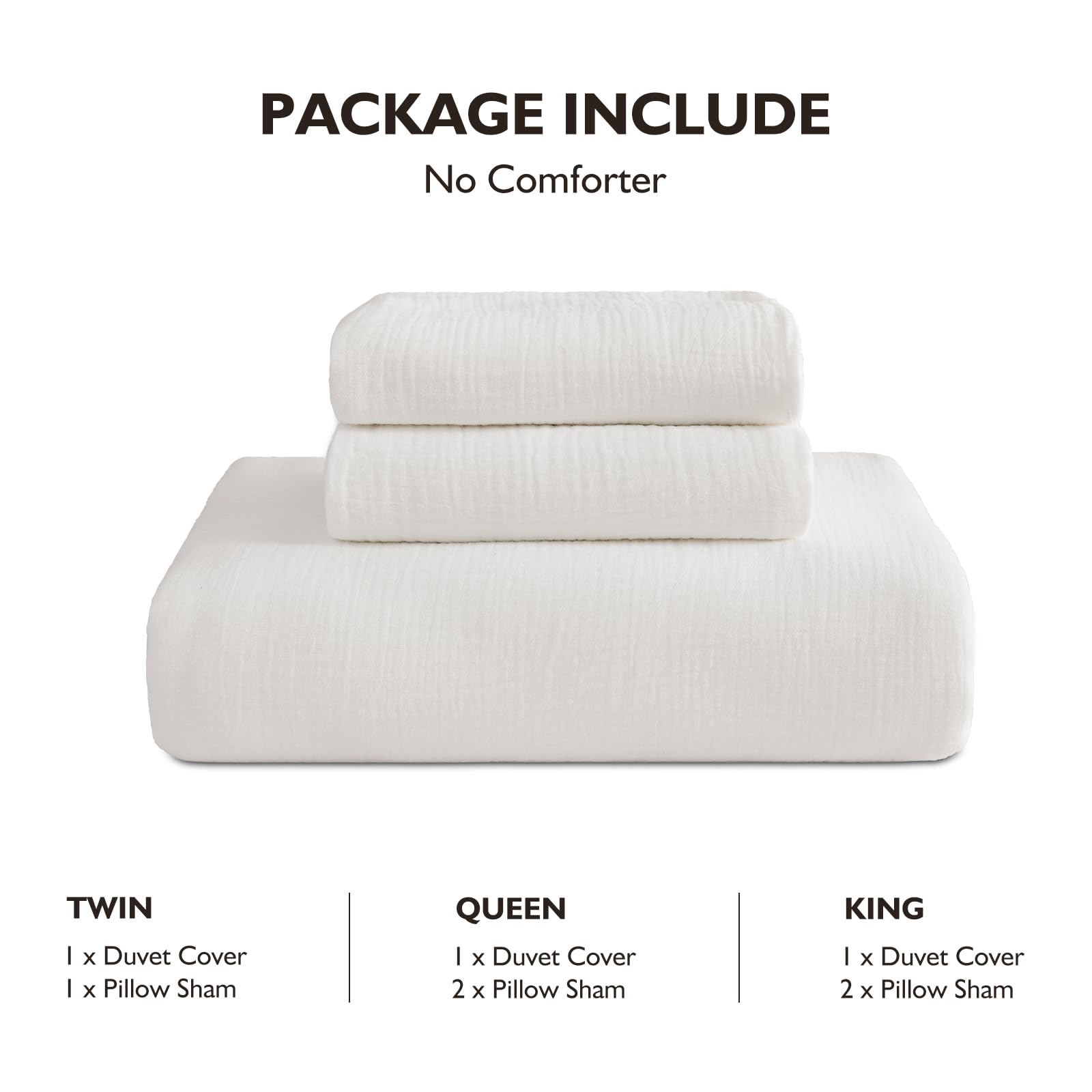 EMME folded duvet set on shelf illustrating compact storage and gifting