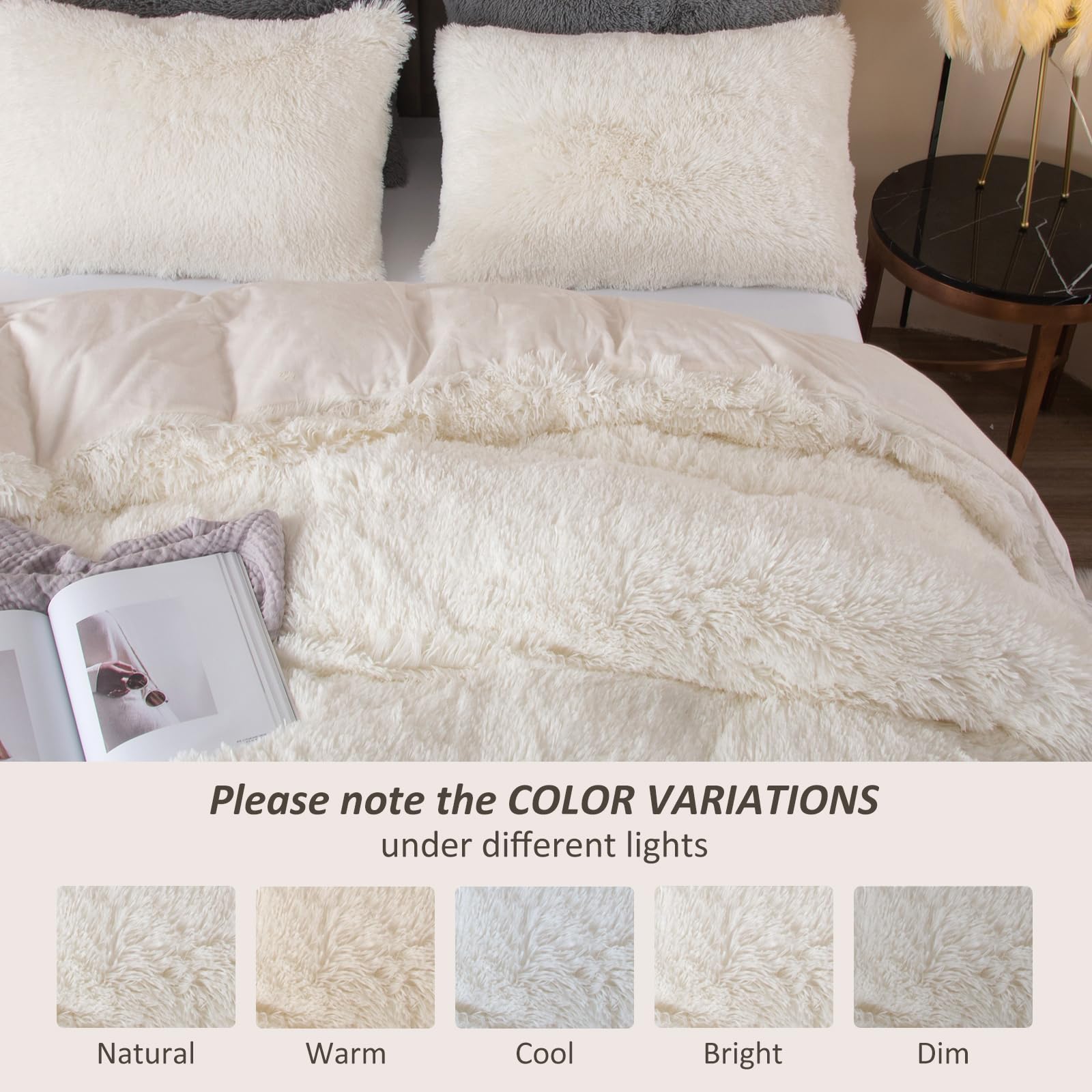 EMME queen duvet on bed demonstrating full coverage and scale