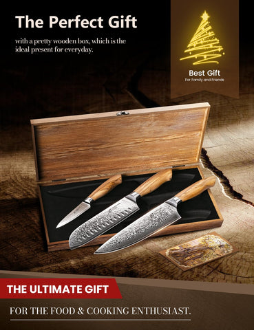 Emojoy 8-inch chef blade Damascus pattern highlighting sharpness benefit