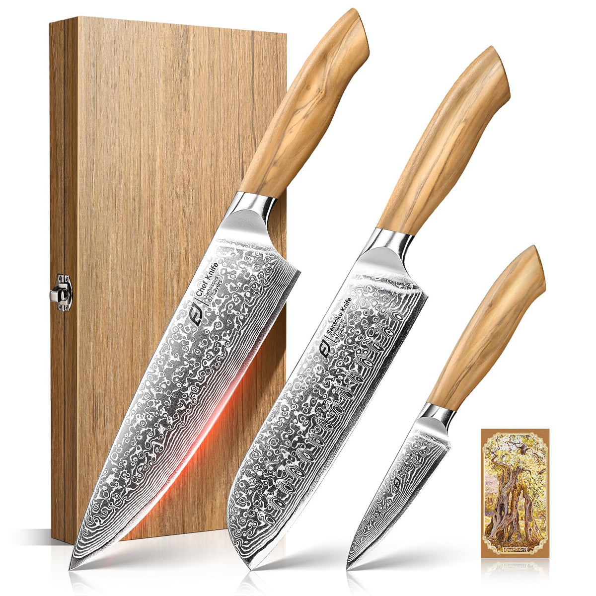 Emojoy front packaging showing boxed knife set and presentation benefit